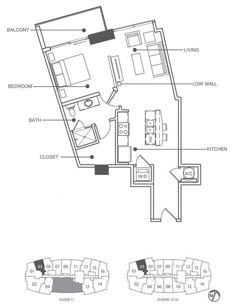 Residence 3 Floor Plan at Element, Florida
